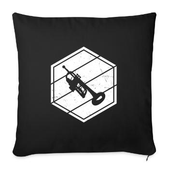Trumpet Men's Trumpets Players Trumpet Playing - Sofa pillowcase 17,3'' x 17,3'' (45 x 45 cm) - black - Front