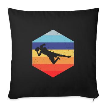 Footballer Goalkeeper Football Footballer - Sofa pillowcase 17,3'' x 17,3'' (45 x 45 cm) - black - Front
