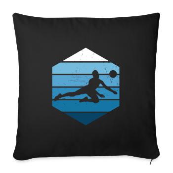 Jeux de volleyball Joueuses de volleyball féminin - Housse de coussin décorative 45 x 45 cm - noir - Devant