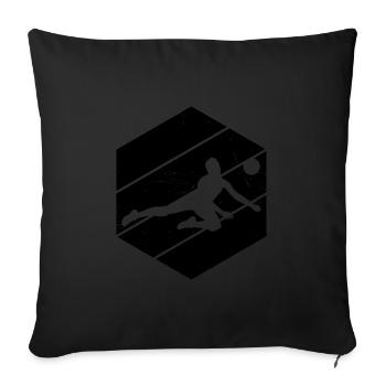 Volleyball Women's Volleyball Volleyball - Sofa pillowcase 17,3'' x 17,3'' (45 x 45 cm) - black - Front