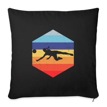 Volleyball Playing Volleyball Men's Volleyball - Sofa pillowcase 17,3'' x 17,3'' (45 x 45 cm) - black - Front