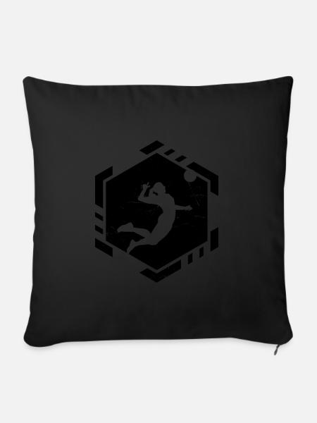 Volleyballer Volleyball Volleyballspieler - Sofakissenbezug 45 x 45 cm - Schwarz
