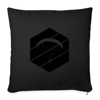 Paragliding Women Paragliding Paragliders Paragliders - Sofa pillowcase 17,3'' x 17,3'' (45 x 45 cm) - black - Front