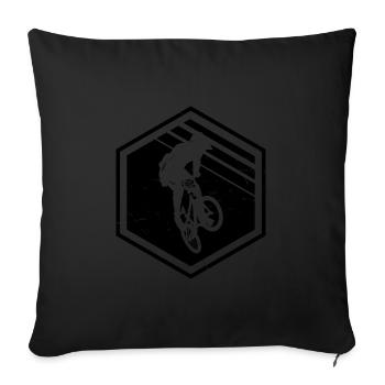 Cycling Men's bmx bmx bike Women bmx boys - Sofa pillowcase 17,3'' x 17,3'' (45 x 45 cm) - black - Front