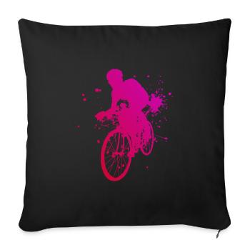 Hommes Vélo de route Vélo de route Femmes - Housse de coussin décorative 45 x 45 cm - noir - Devant