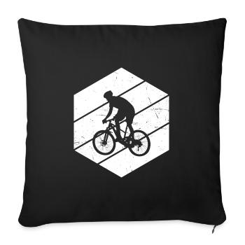 VTT Cyclisme VTT - Housse de coussin décorative 45 x 45 cm - noir - Devant