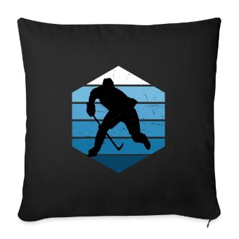 Herren Eishockey spielen Eishockey Spieler - Sofa pillowcase 17,3'' x 17,3'' (45 x 45 cm) - black - Front