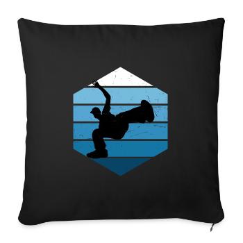Hip Hop Breakdance Bboy Hiphop Femmes Bgirl - Housse de coussin décorative 45 x 45 cm - noir - Devant