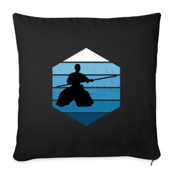 Martial Arts Aikido Men Aikidoka Women Martial Ar - Sofa pillowcase 17,3'' x 17,3'' (45 x 45 cm) - black - Front