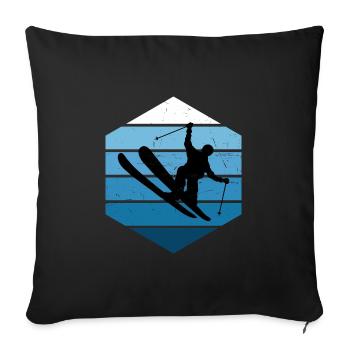 Ski Freestyle Slopestyle Freestyle Ski Hommes - Housse de coussin décorative 45 x 45 cm - noir - Devant