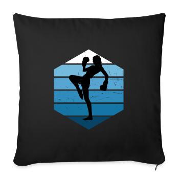Women's Kickboxing Kickboxing Kickboxing - Sofa pillowcase 17,3'' x 17,3'' (45 x 45 cm) - black - Front