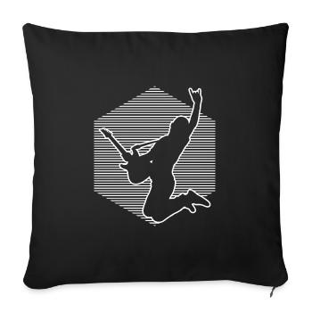 Electric guitar classical guitar Guitar Electric guitar - Sofa pillowcase 17,3'' x 17,3'' (45 x 45 cm) - black - Front