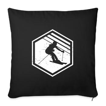 Ski Freestyle Skier Skiing Skiing - Sofa pillowcase 17,3'' x 17,3'' (45 x 45 cm) - black - Front
