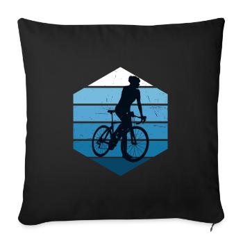 Road Bike Road Bike Men Road Bike Road Bike - Sofa pillowcase 17,3'' x 17,3'' (45 x 45 cm) - black - Front