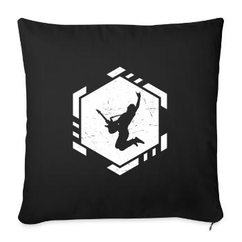 acoustic guitar guitar classical guitar - Sofa pillowcase 17,3'' x 17,3'' (45 x 45 cm) - black - Front