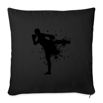 Thai Boxing Men Muay Thai Thai Boxer Thai Boxing - Sofa pillowcase 17,3'' x 17,3'' (45 x 45 cm) - black - Front