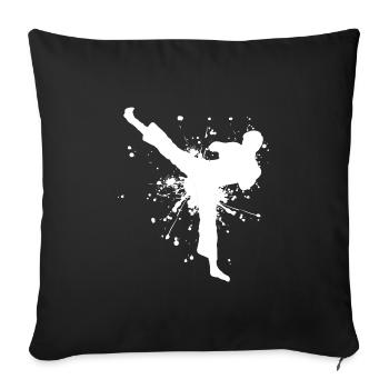 Kickboxeur Femmes Kickboxing Kickboxing Hommes - Housse de coussin décorative 45 x 45 cm - noir - Devant
