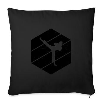 Boxe Boxe Femmes Kickboxer Kickboxing Kickboxing - Housse de coussin décorative 45 x 45 cm - noir - Devant