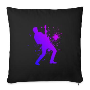 Men's Electric Guitar Electric Guitar classical guitar - Sofa pillowcase 17,3'' x 17,3'' (45 x 45 cm) - black - Front