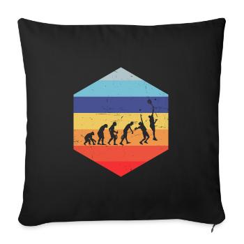 Paddle Paddle Tennis Paddle Court Paddle Tenn Femmes - Housse de coussin décorative 45 x 45 cm - noir - Devant