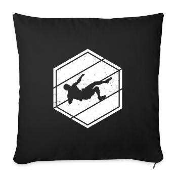 Bouldering Climbing Bouldering Climbing Women - Sofa pillowcase 17,3'' x 17,3'' (45 x 45 cm) - black - Front