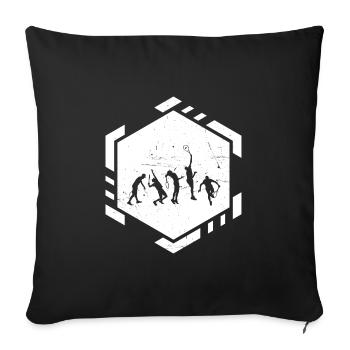 Playing Tennis Playing Tennis Player Playing Tennis - Sofa pillowcase 17,3'' x 17,3'' (45 x 45 cm) - black - Front