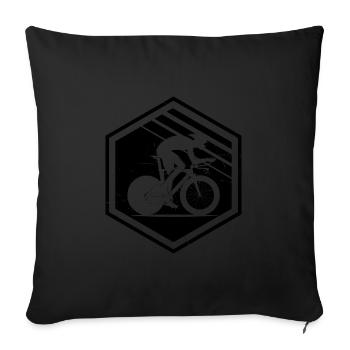 Vélo de route Vélo de route Cycliste sur route pour femme Cycliste sur route - Housse de coussin décorative 45 x 45 cm - noir - Devant