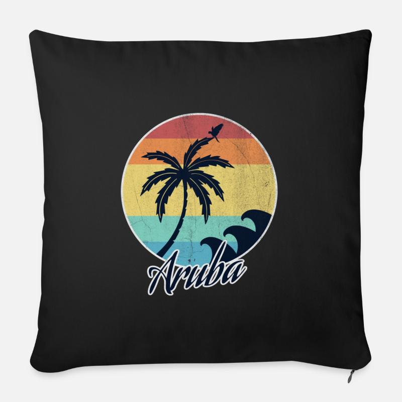 Aruba - Sofakissenbezug 45 x 45 cm - Schwarz