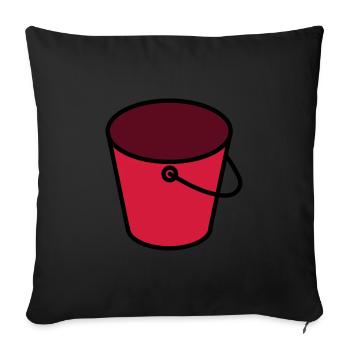 Eimer Farbe Anpassbar - Sofakissenbezug 45 x 45 cm - Schwarz - Vorne