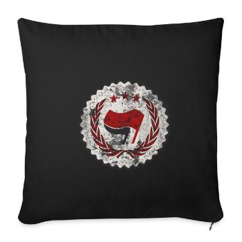 FASCISME ANTIFA FCK - Housse de coussin décorative 45 x 45 cm - noir - Devant