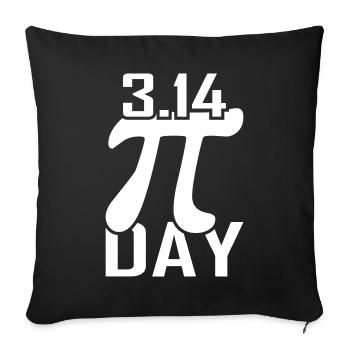 Pi Math Pi Day - Sofa pillowcase 17,3'' x 17,3'' (45 x 45 cm) - black - Front