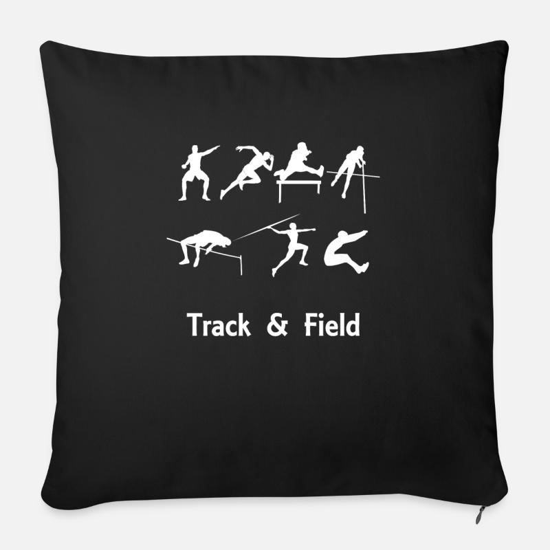 Speerwurf Athlet Sportart Rennen Manner Mannlich - Sofakissenbezug 45 x 45 cm - Schwarz