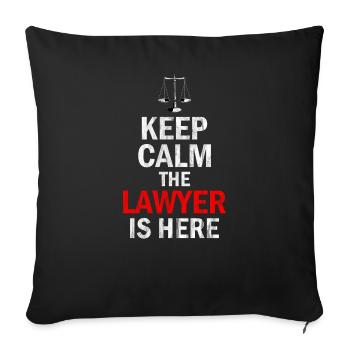 Law Law Law Paragraph - Sofa pillowcase 17,3'' x 17,3'' (45 x 45 cm) - black - Front