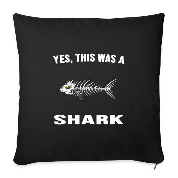 Shark Bone Anglerlatin Haute Mer - Housse de coussin décorative 45 x 45 cm - noir - Devant