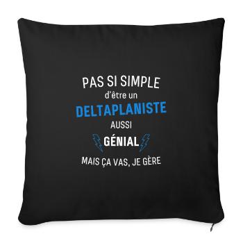 Awesome Deltaplanist - Sofa pillowcase 17,3'' x 17,3'' (45 x 45 cm) - black - Front