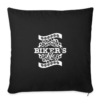 Bikers Life - Sofakissenbezug 45 x 45 cm - Schwarz - Vorne