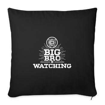Big Bro regarde - Housse de coussin décorative 45 x 45 cm - noir - Devant