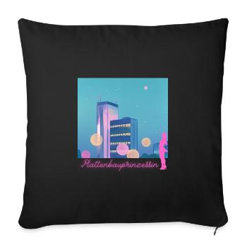 Prefabricated Building Princess - Sofa pillowcase 17,3'' x 17,3'' (45 x 45 cm) - black - Front