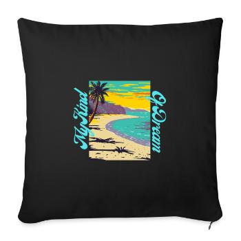 Mon genre de rêve - Plage - Housse de coussin décorative 45 x 45 cm - noir - Devant