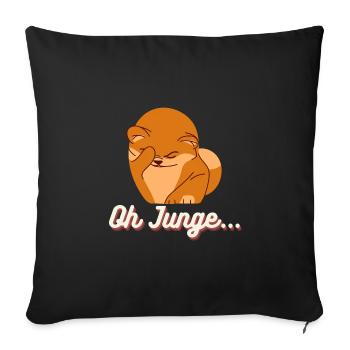 Oh Junge - Sofakissenbezug 45 x 45 cm - Schwarz - Vorne