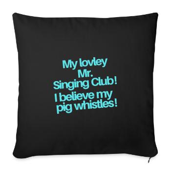 M. Club de chant - Housse de coussin décorative 45 x 45 cm - noir - Devant