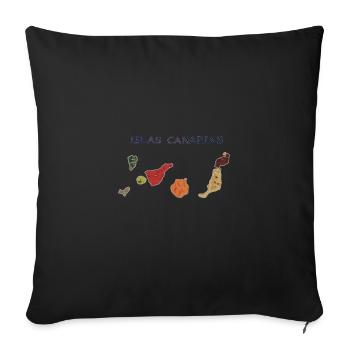 Islas Canarias - Kanarische Inseln - Sofakissenbezug 45 x 45 cm - Schwarz - Vorne