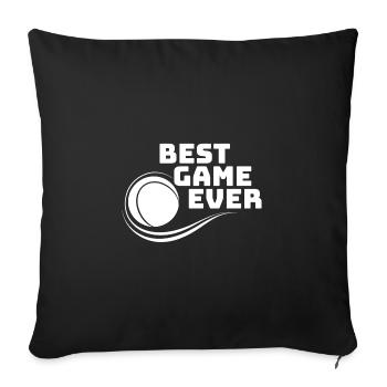 World's Best Game, Tennis, Sports Rackets - Sofa pillowcase 17,3'' x 17,3'' (45 x 45 cm) - black - Front