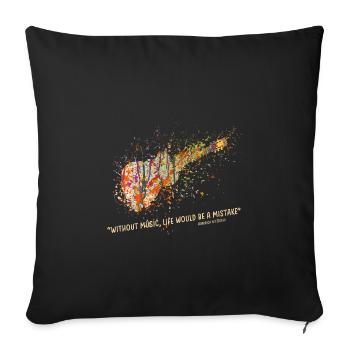 gitarre gitarrist Geschenk - Sofakissenbezug 45 x 45 cm - Schwarz - Vorne