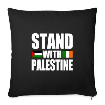 Stand with palestine - Housse de coussin décorative 45 x 45 cm - noir - Devant