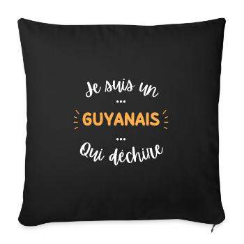 Je suis un guyanais qui déchire - Housse de coussin décorative 45 x 45 cm - noir - Devant