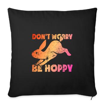Ne vous inquiétez pas, soyez houblonné - Housse de coussin décorative 45 x 45 cm - noir - Devant