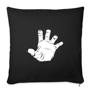 Hands off! Hands off! Hand - Sofa pillowcase 17,3'' x 17,3'' (45 x 45 cm) - black - Front