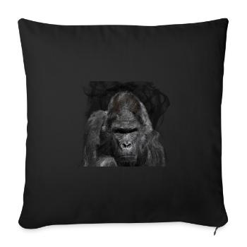 Gorilla - Housse de coussin décorative 45 x 45 cm - noir - Devant