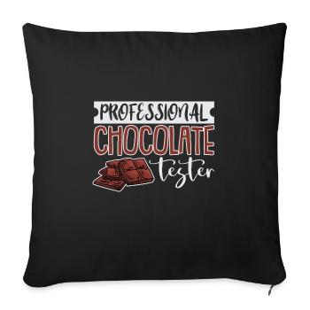 Chocolat chocolat gourate sucré chocolate chocolat - Housse de coussin décorative 45 x 45 cm - noir - Devant